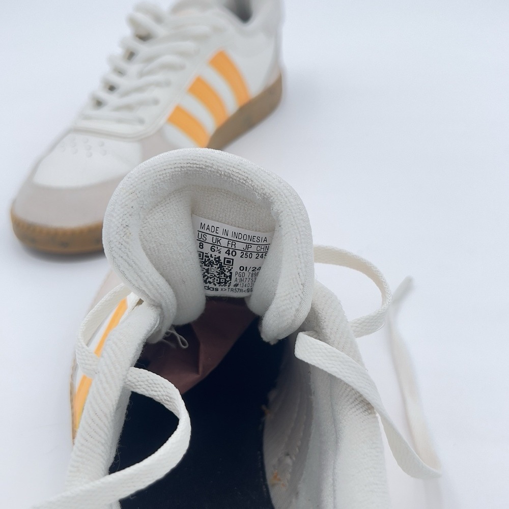 Adidas Breaknet Sleek Cream White Orange Gum Shoes IH7753 Women's Size 8 - Picture 8 of 14